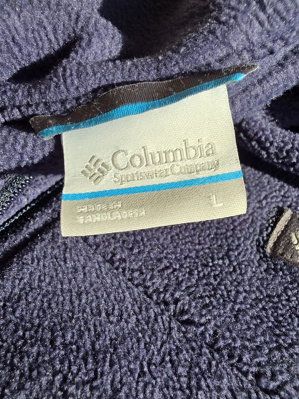 Columbia Size L Navy Full-Zip Fleece Jacket